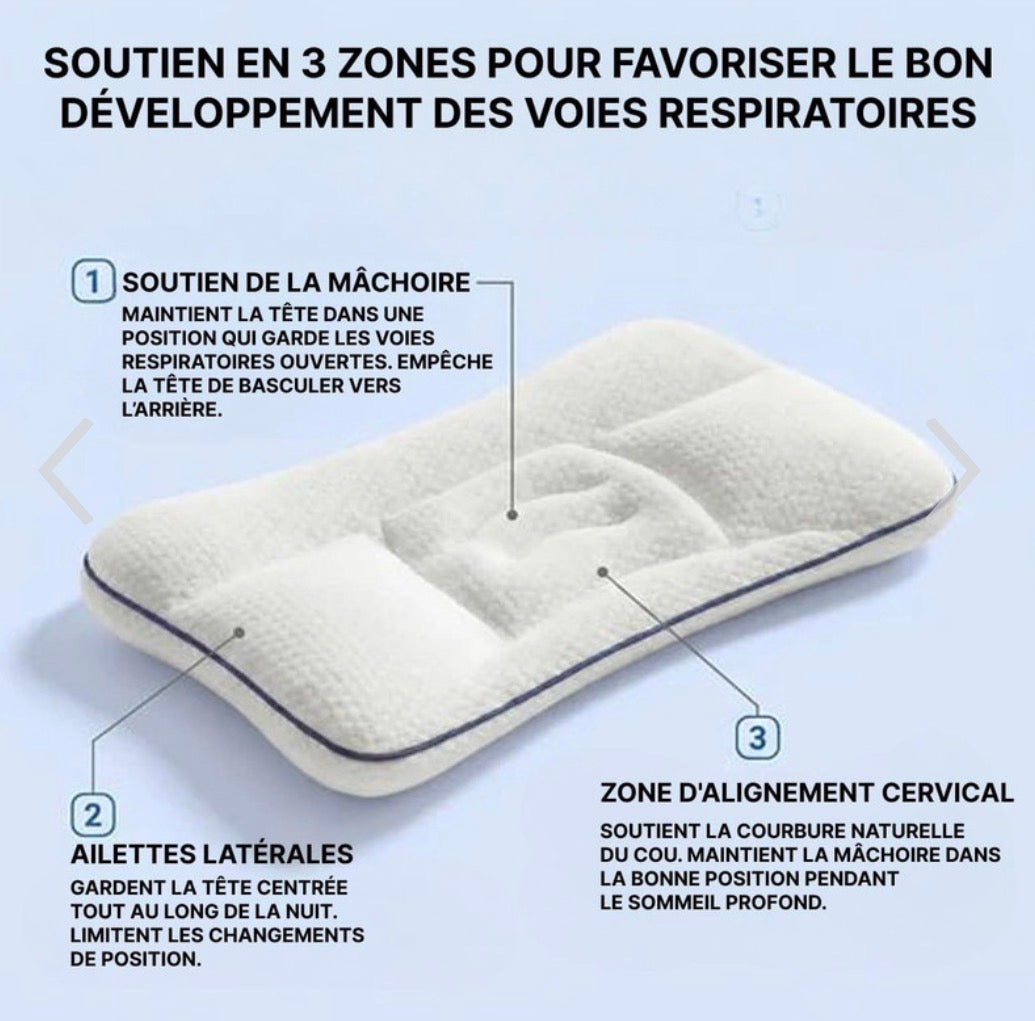 Oreiller ergonomique enfant et ado (1 à 18 ans)